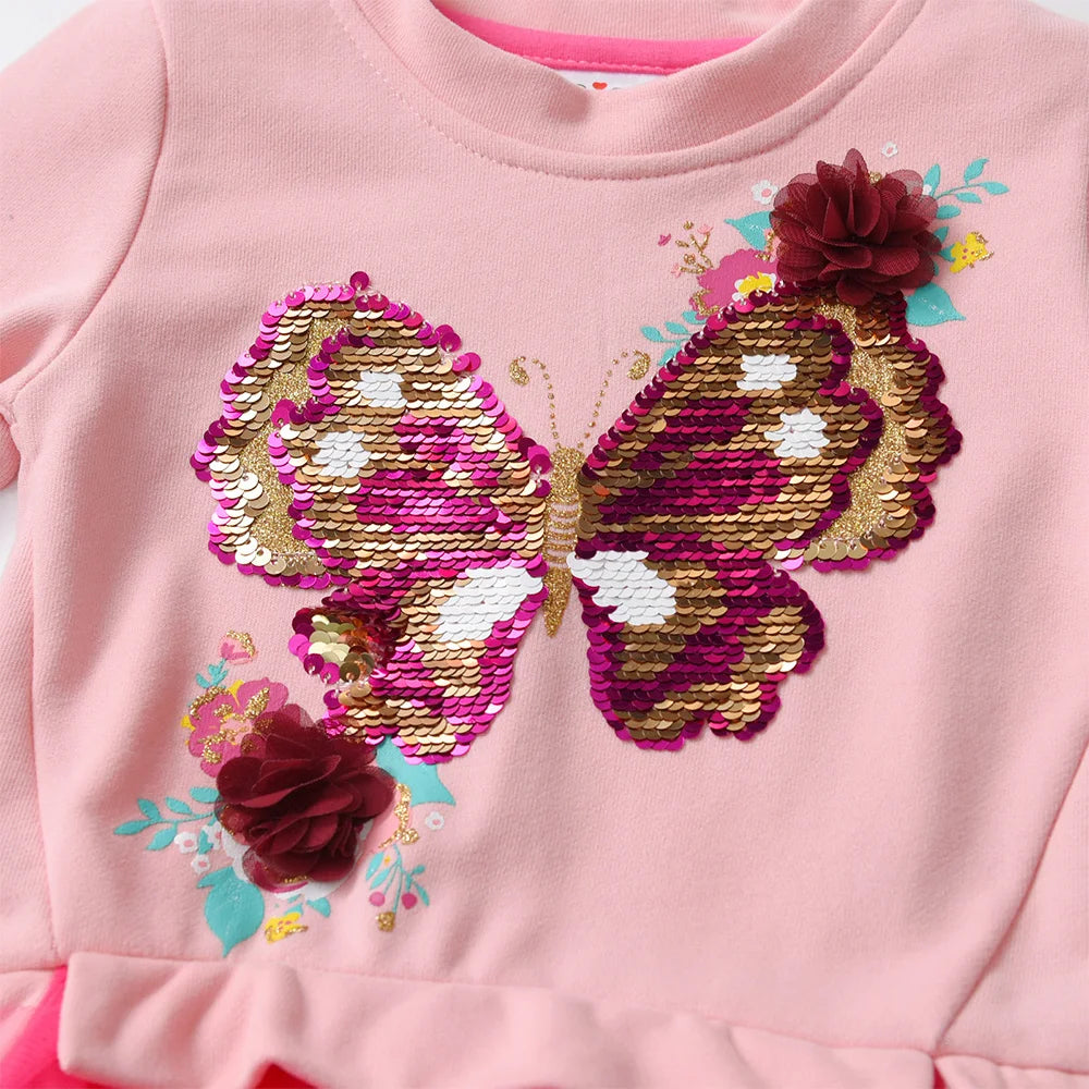 Vestido Infantil 🦋 Butterfly Manga Longa Tam: 3-8 anos