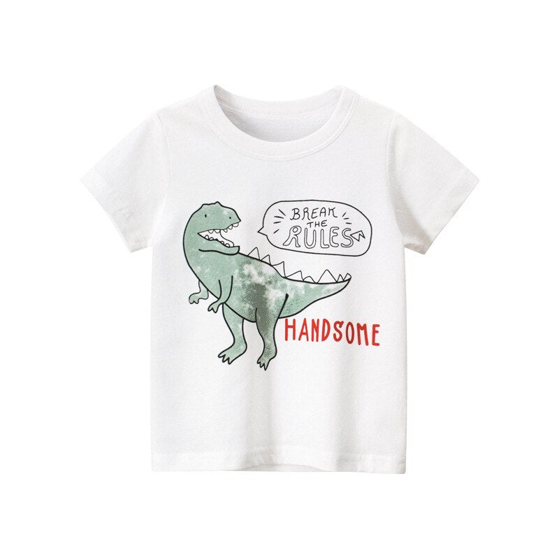 Camiseta Infantil Manga Curta Coleção Dinossauro - Mãe Compra De Mãe