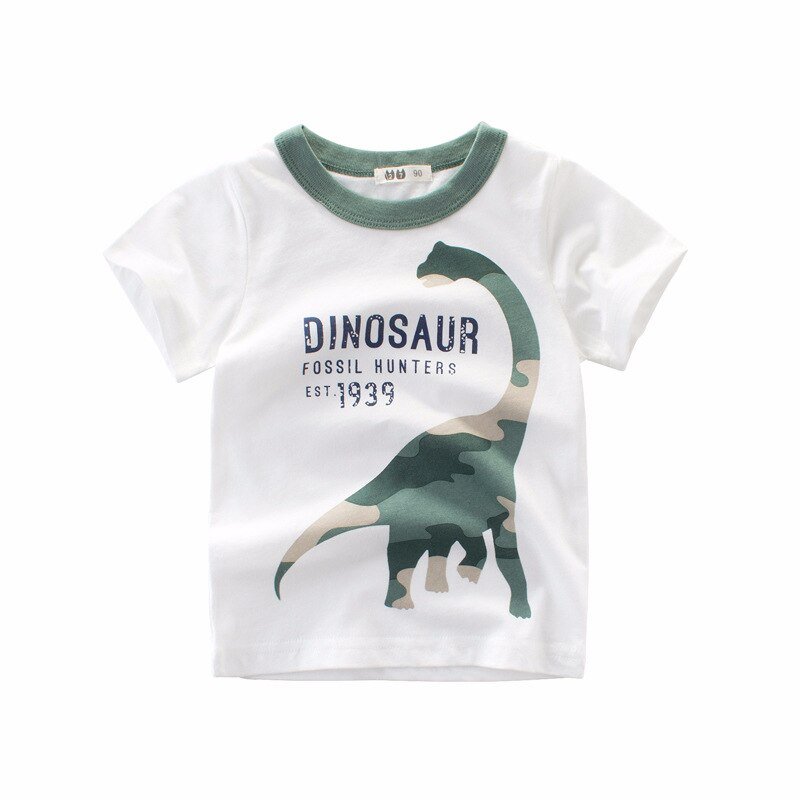 Camiseta Infantil Manga Curta Coleção Dinossauro - Mãe Compra De Mãe