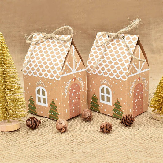 Casinha de Natal DIY | Embalagem de Lembrancinha / Presente em Papel Craft - Mãe Compra De Mãe