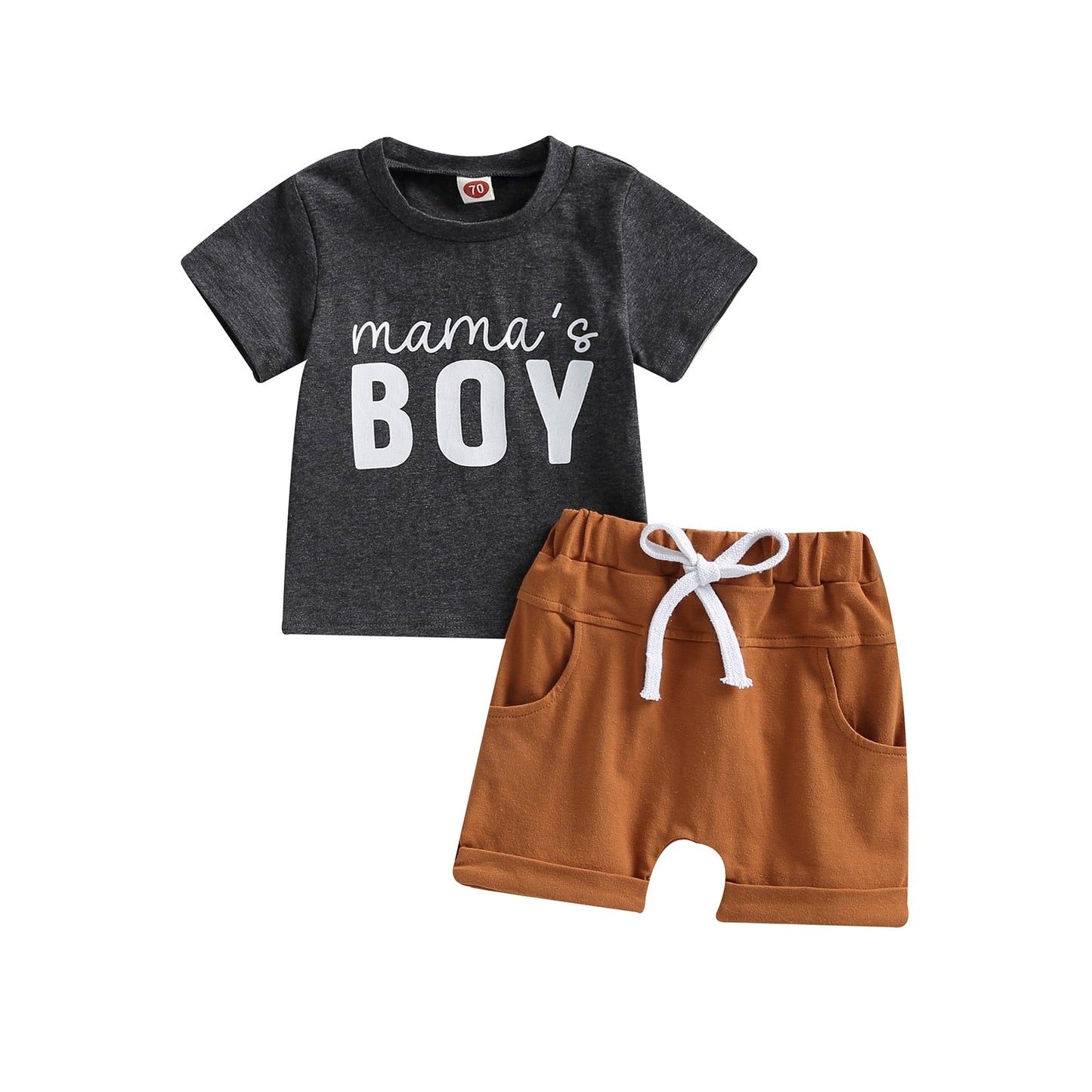Cj. Bermuda + Camiseta #BabyBoy Tam: RN-3anos - Mãe Compra De Mãe