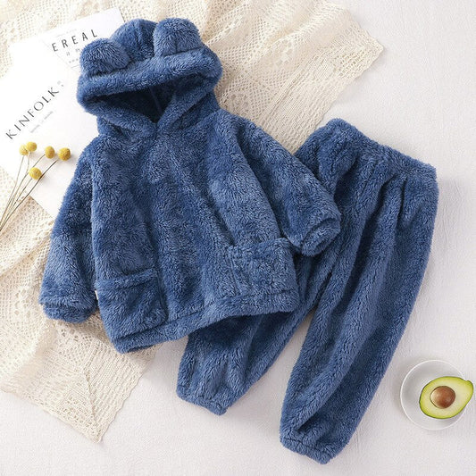 Conjunto de Pijama Infantil #Inverno com Capuz | Tam: 9 meses - 5 anos - Mãe Compra De Mãe