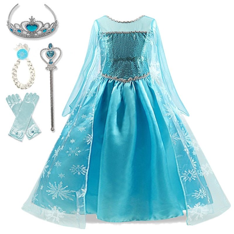 Fantasia Elsa Frozen - Tamanho 4 a 10 Anos - Mãe Compra De Mãe