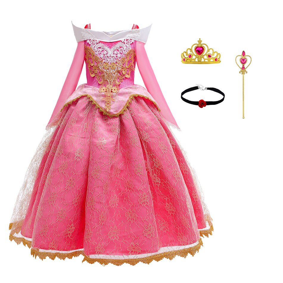 Fantasia Princesa Aurora #BelaAdormecida - Tamanho 3 a 12 Anos - Mãe Compra De Mãe