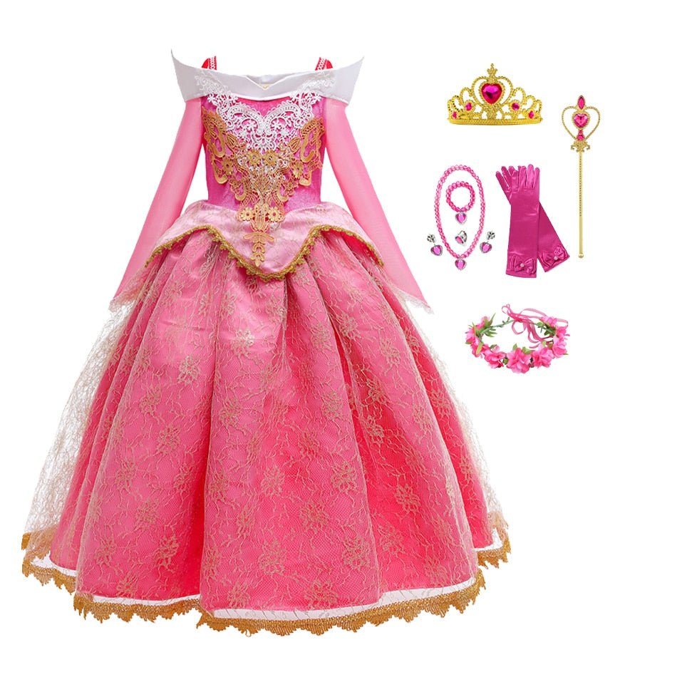 Fantasia Princesa Aurora #BelaAdormecida - Tamanho 3 a 12 Anos - Mãe Compra De Mãe