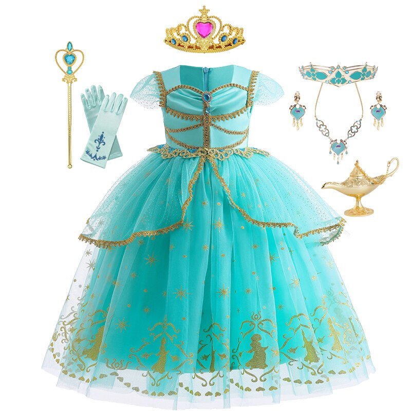 Fantasia Princesa Jasmine - Tamanho 2 a 8 Anos - Mãe Compra De Mãe