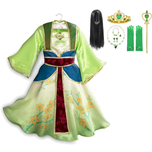 Fantasia Princesa Mulan - Tamanho 3 a 10 Anos - Mãe Compra De Mãe