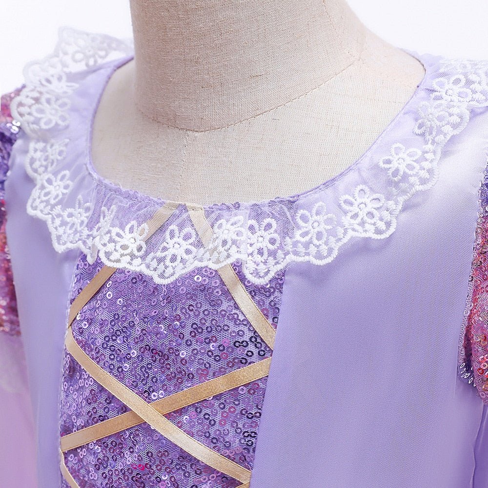 Fantasia Princesa Rapunzel - Tamanho 2 a 10 Anos - Mãe Compra De Mãe