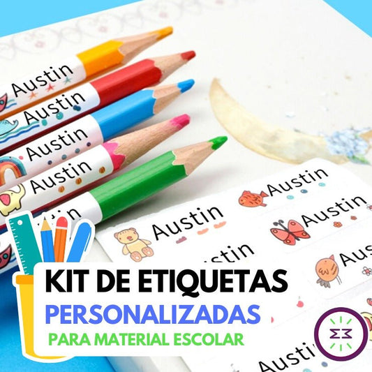 Kit de Etiquetas Personalizadas para Material Escolar - Mãe Compra De Mãe