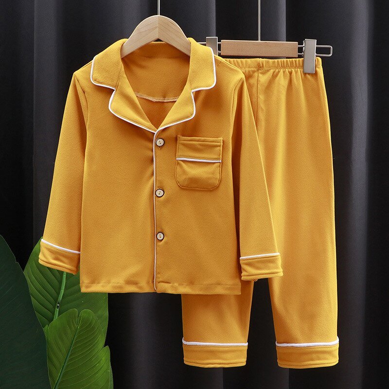 Pijama Longo Infantil Flanela Abotoado | Estilo Americano #Unissex | Tam 2-10 anos - Mãe Compra De Mãe