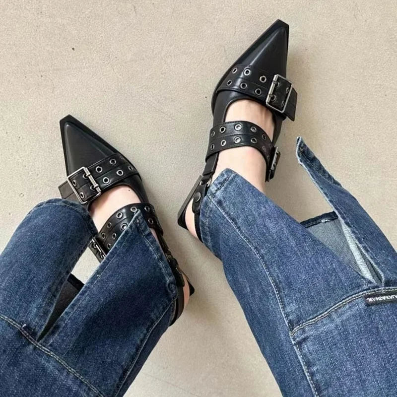 Sapato Feminino Slingback Bico Fino - Mãe Compra De Mãe
