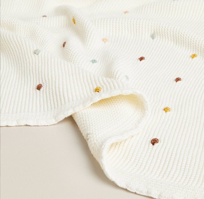 100*70cm Cobertor de Bebê Estilo Nórdico #Tricot 100% Algodão - Mãe Compra De Mãe