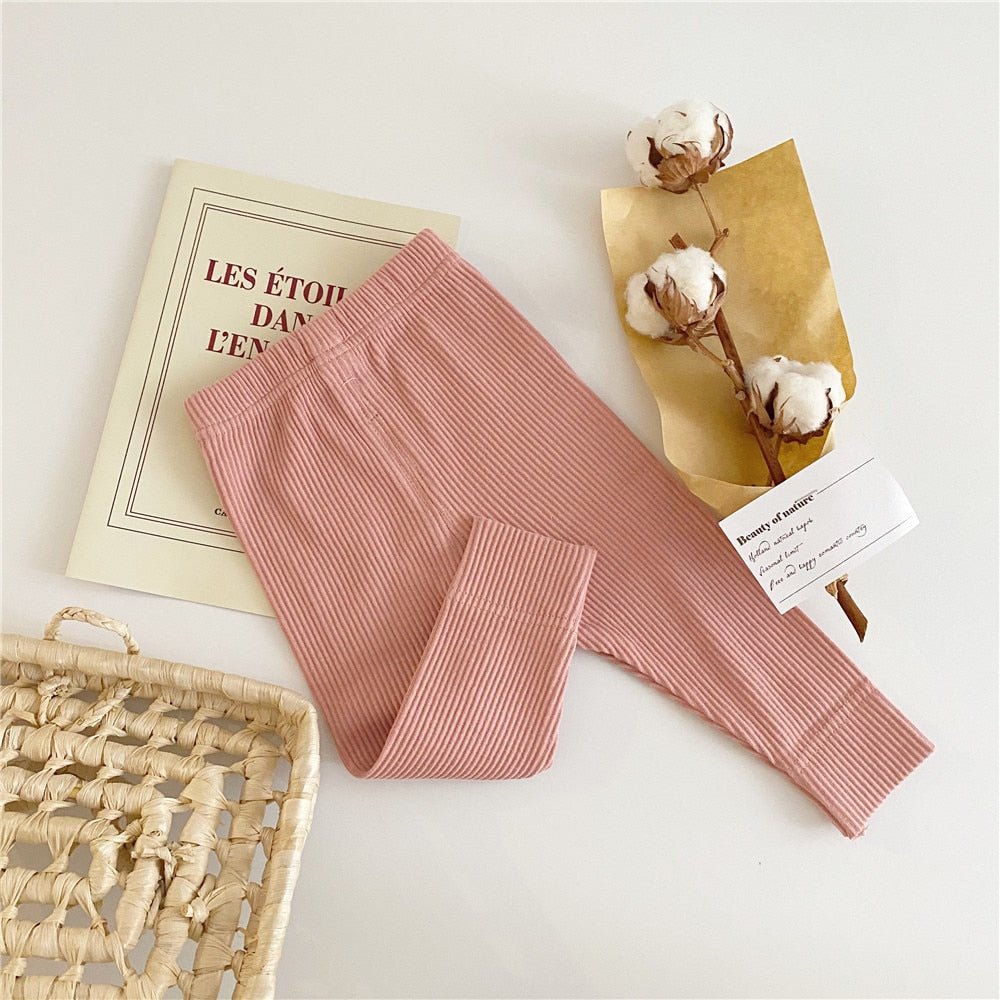 3-24 meses | Legging com Nervuras 100% Algodão - Mãe Compra De Mãe