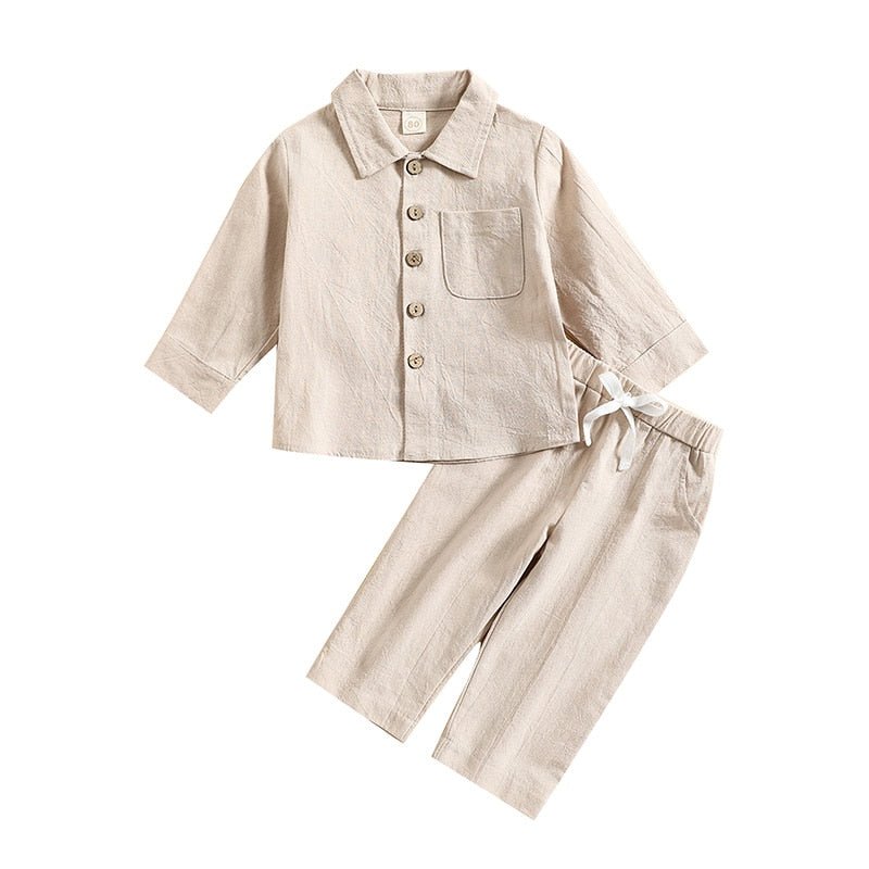 6m-3anos | Cj. (2pcs) Calça + Camisa #meninos #Outono - Mãe Compra De Mãe