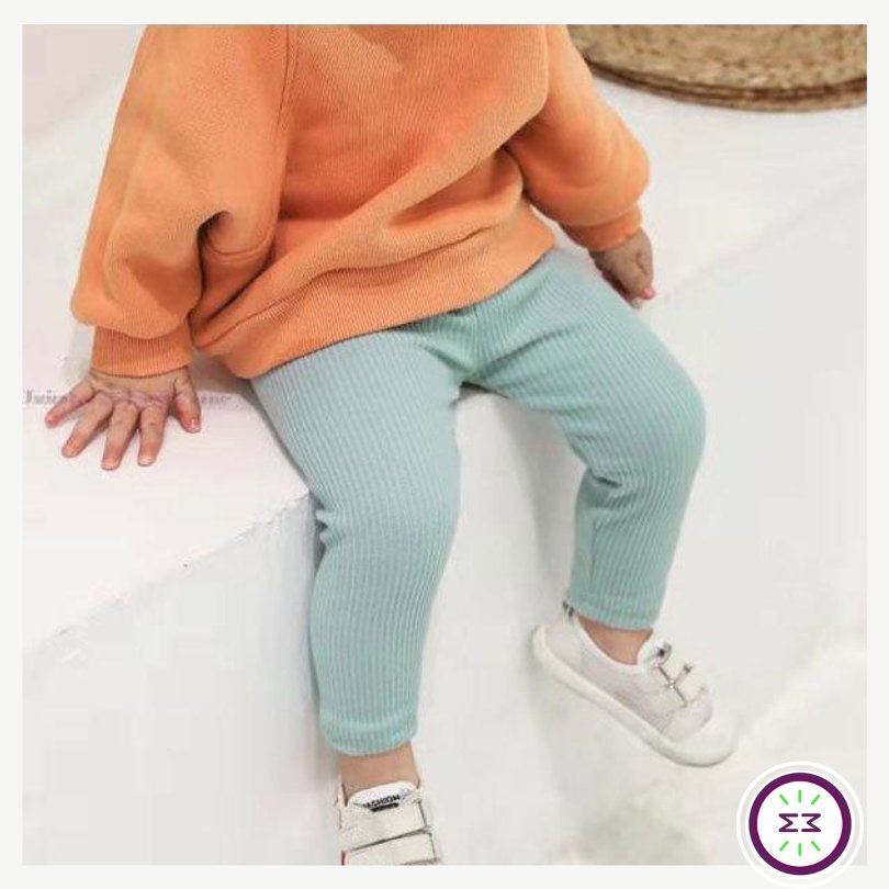 6M-6 anos | Calça Legging Meninas 100% Algodão Fissuras e Bolsinhos - Mãe Compra De Mãe
