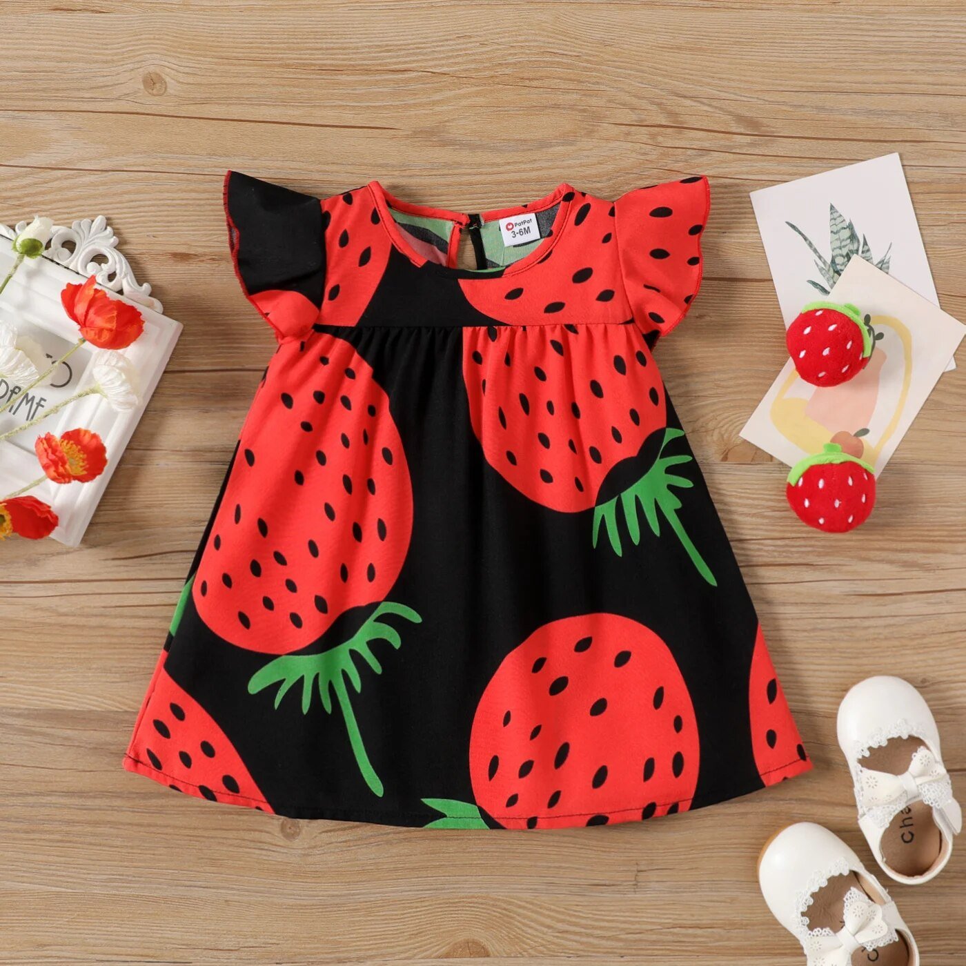 #BebêMenina Vestido Petite Fraise - Tam 3 a 24M - Mãe Compra De Mãe