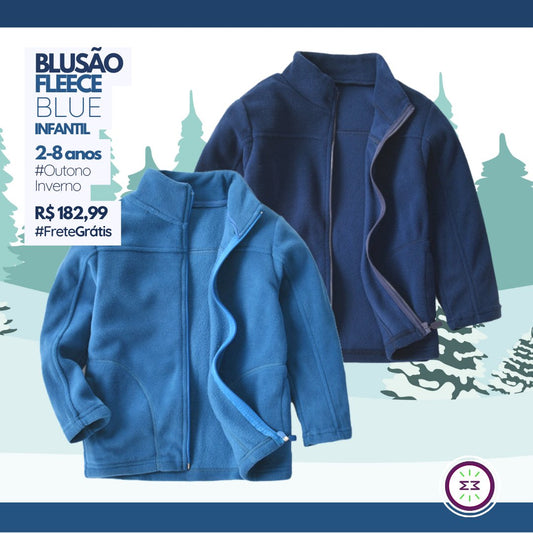 Blusão Fleece Infantil Blue / Tam 2-8 anos - Mãe Compra De Mãe