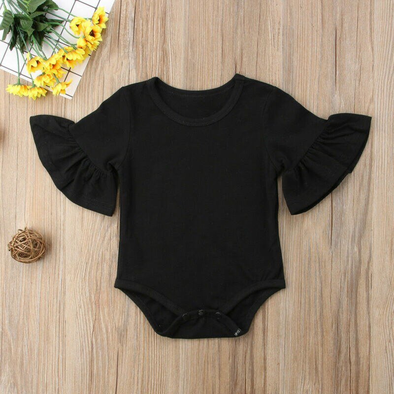 Body Romper Manga Flare Curta #Menina | Tam 3 a 24 Meses - Mãe Compra De Mãe