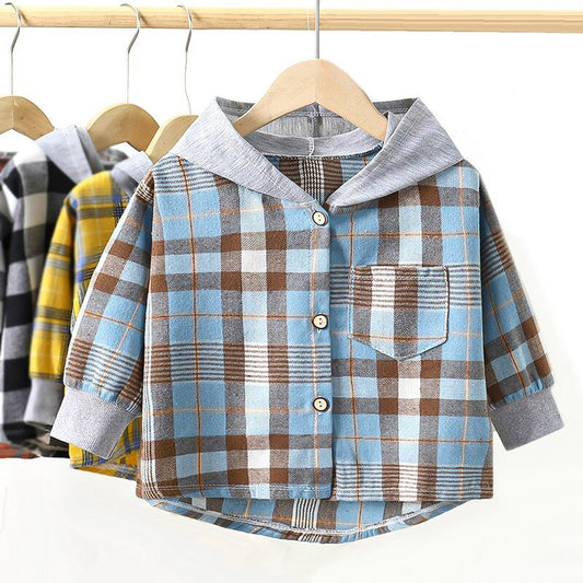 Camisa Flanelada Xadrez com Capuz #Seattle Tam: 1-12 anos #meninos - Mãe Compra De Mãe