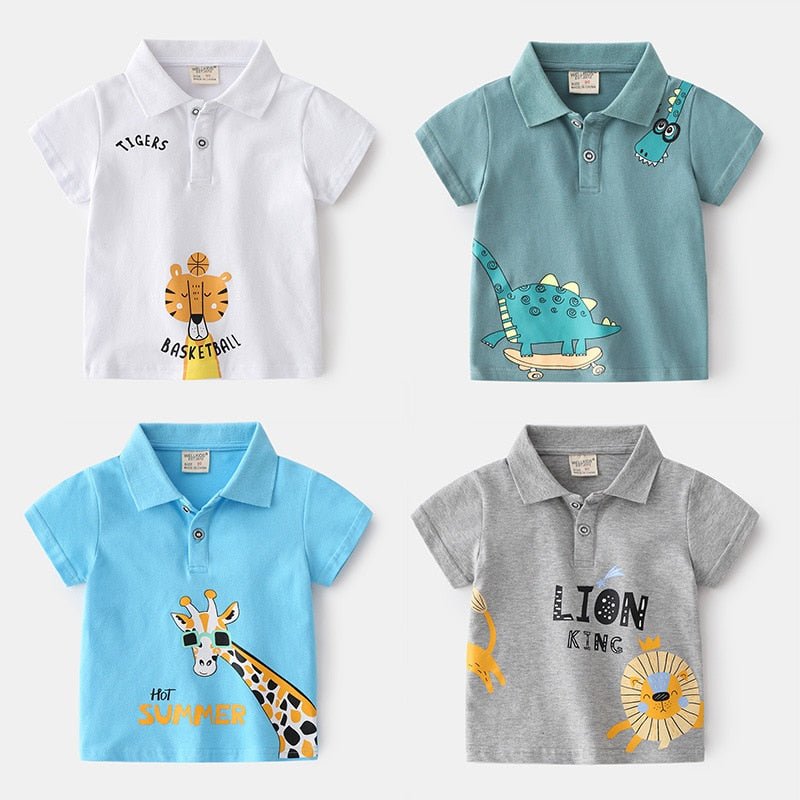 Camisa Polo Infantil Zoo - Tam 12m 6 anos - Mãe Compra De Mãe