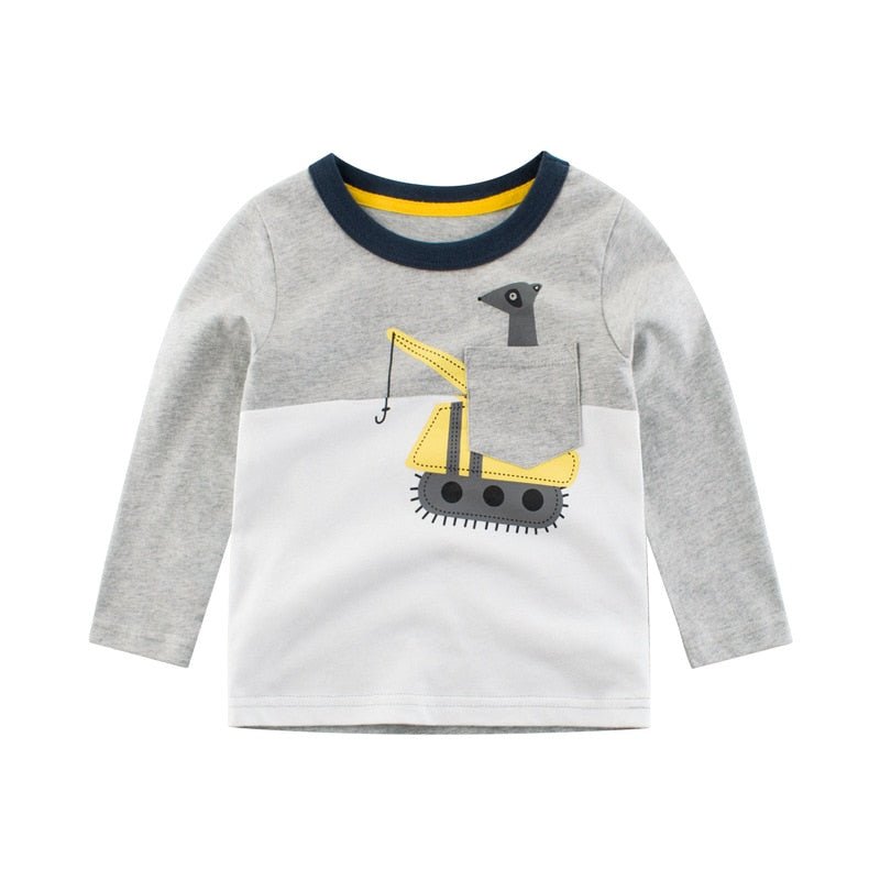 Camiseta Infantil Construtores - Manga Longa - Tam: 1-9 anos - Mãe Compra De Mãe