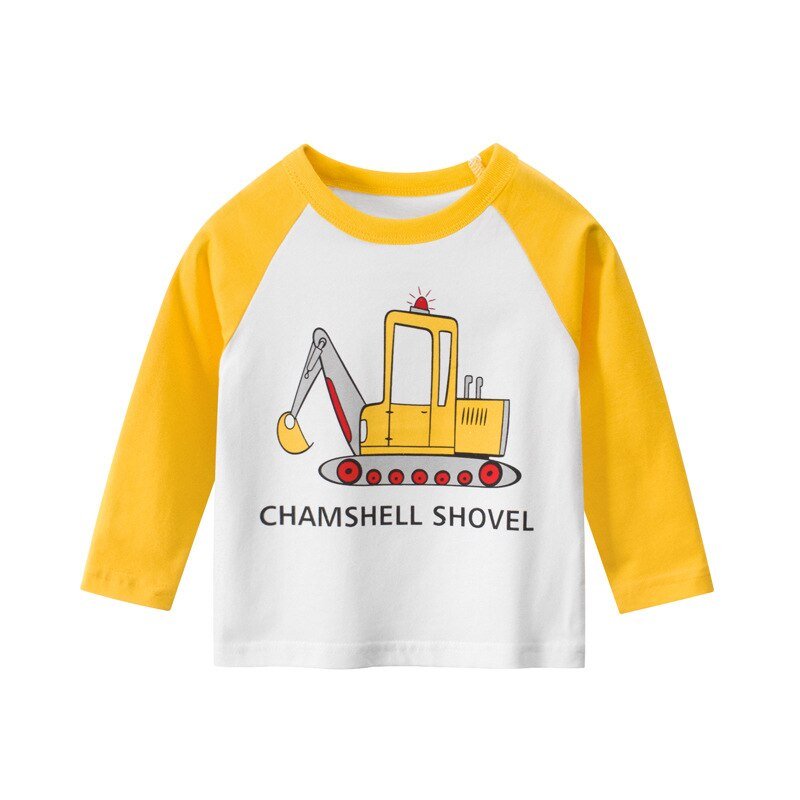 Camiseta Infantil Construtores - Manga Longa - Tam: 1-9 anos - Mãe Compra De Mãe