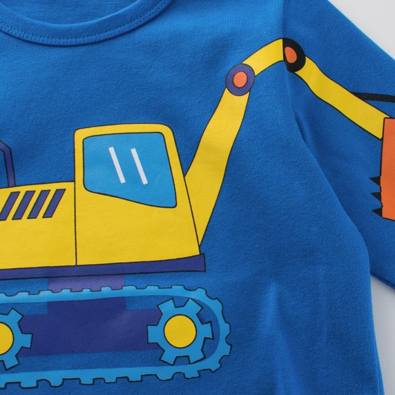 Camiseta Infantil Construtores - Manga Longa - Tam: 1-9 anos - Mãe Compra De Mãe