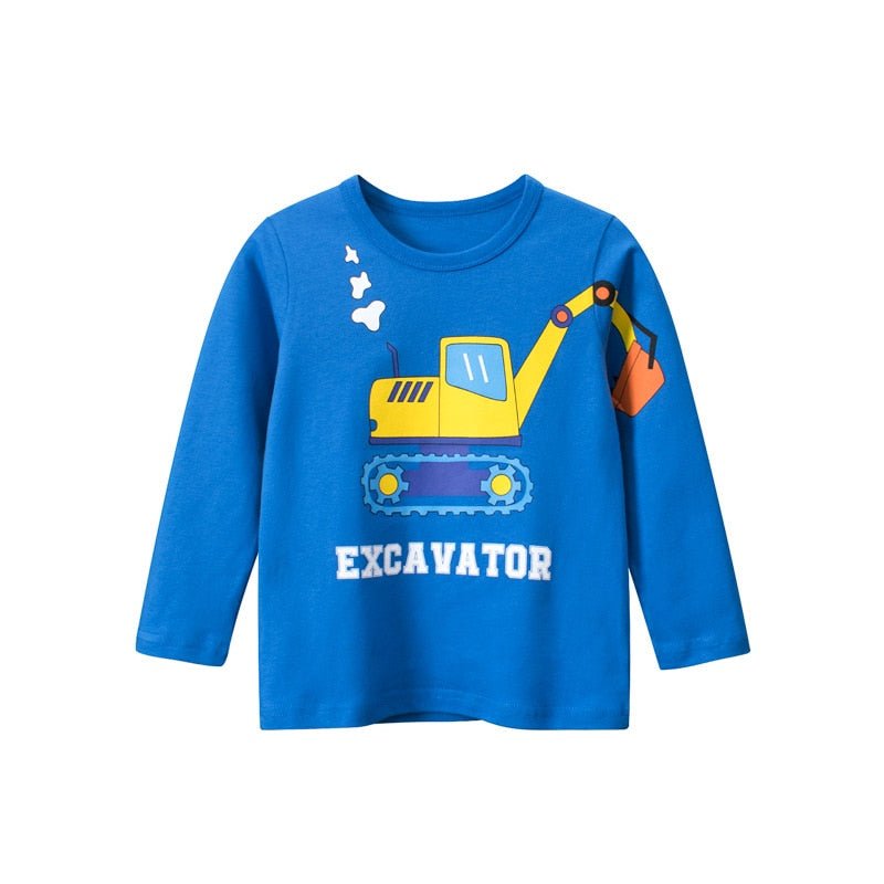 Camiseta Infantil Construtores - Manga Longa - Tam: 1-9 anos - Mãe Compra De Mãe