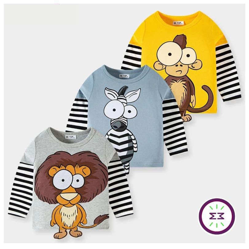 Camiseta Infantil Manga Longa Safari - Mãe Compra De Mãe