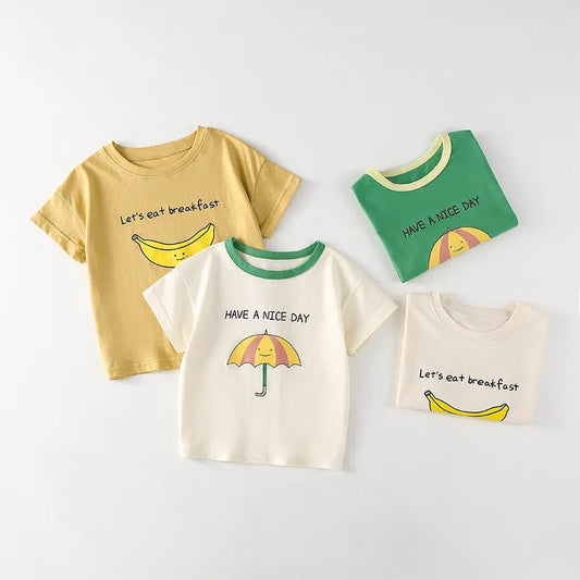 Camisetas Infantis Casuais #Verão 100% Algodão Tam: 1-7anos #unissex - Mãe Compra De Mãe