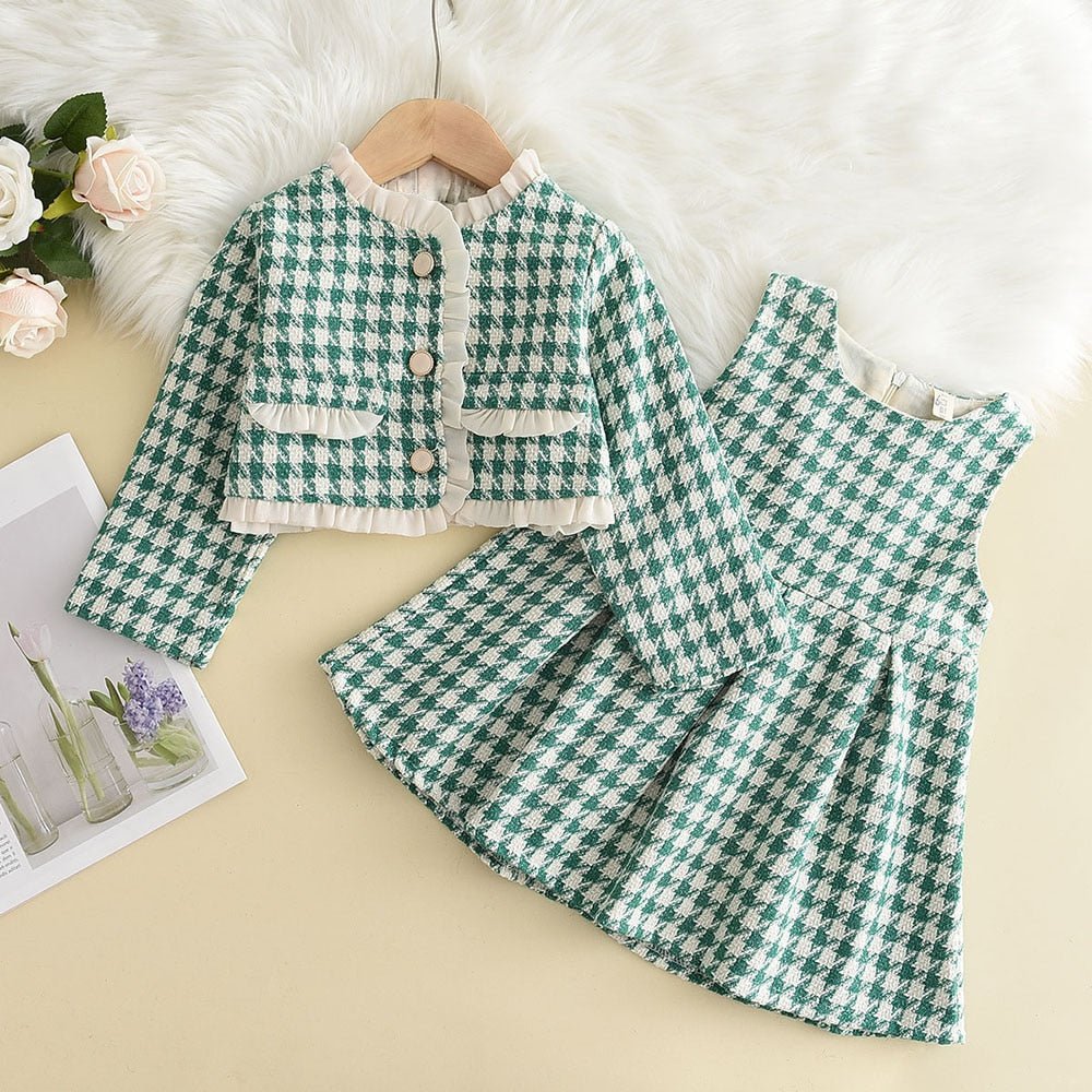 Cj. 2pcs Vestido + Jaqueta | Tam: 1-6 anos - Mãe Compra De Mãe