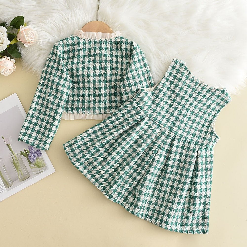 Cj. 2pcs Vestido + Jaqueta | Tam: 1-6 anos - Mãe Compra De Mãe