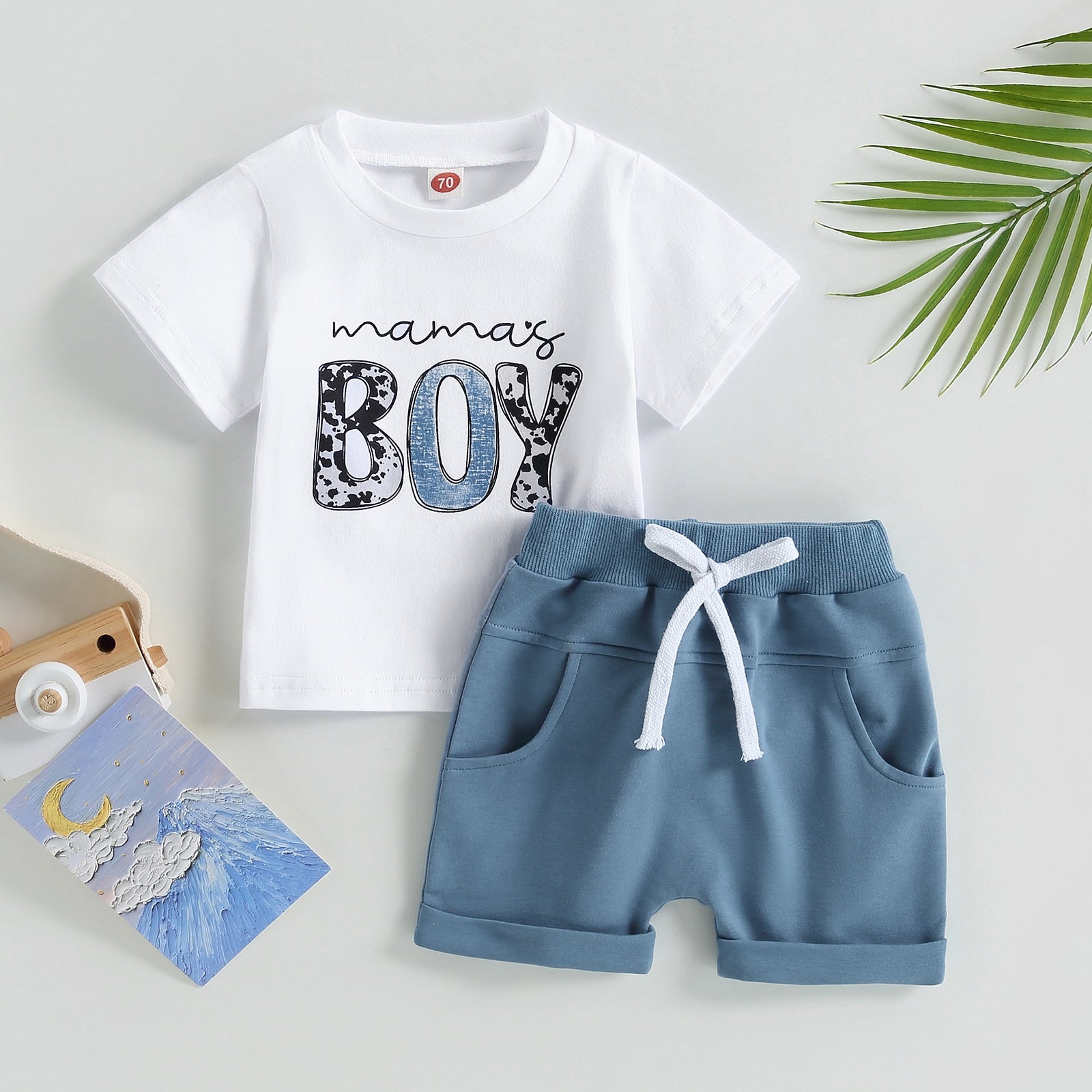 Cj. Bermuda + Camiseta #BabyBoy Tam: RN-3anos - Mãe Compra De Mãe