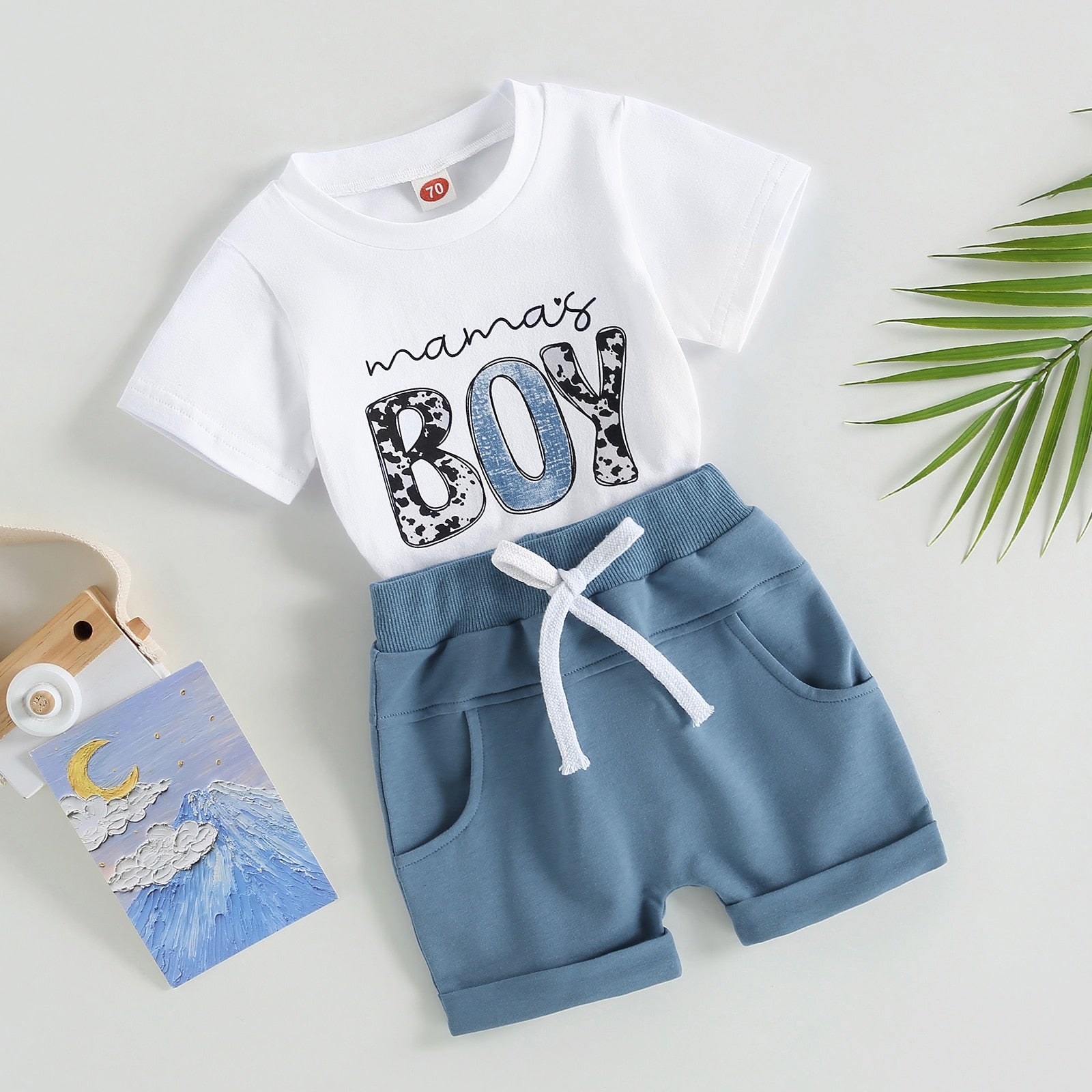 Cj. Bermuda + Camiseta #BabyBoy Tam: RN-3anos - Mãe Compra De Mãe