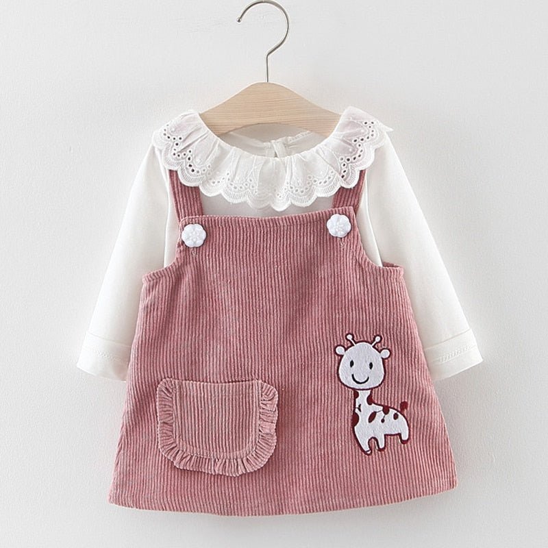 Cj. Girafinha (2pcs) Vestido + Camisa | Tam: 6-24 meses - Mãe Compra De Mãe