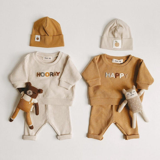 Cj. Inverno Bebê (2pcs) Blusa + Calça #Toddlers 100% Algodão #Unissex Tam: 0-36 meses - Mãe Compra De Mãe