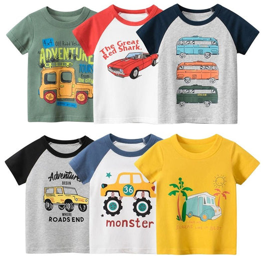 Coleção Adventure: Camisetas para Crianças de 2 até 8 anos - 100% Algodão - Estampas de Aventura, Jipes, OFF Road, 4x4, Carros e Viagens - Mãe Compra De Mãe