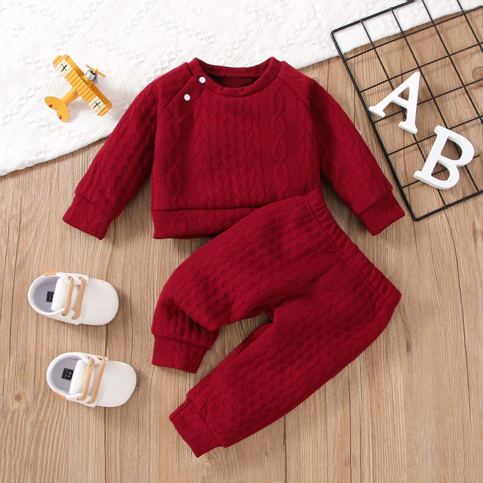 Conjunto (2pcs) Bebê #Toddlers Tam: RN-3 anos #Outono #Inverno - Mãe Compra De Mãe