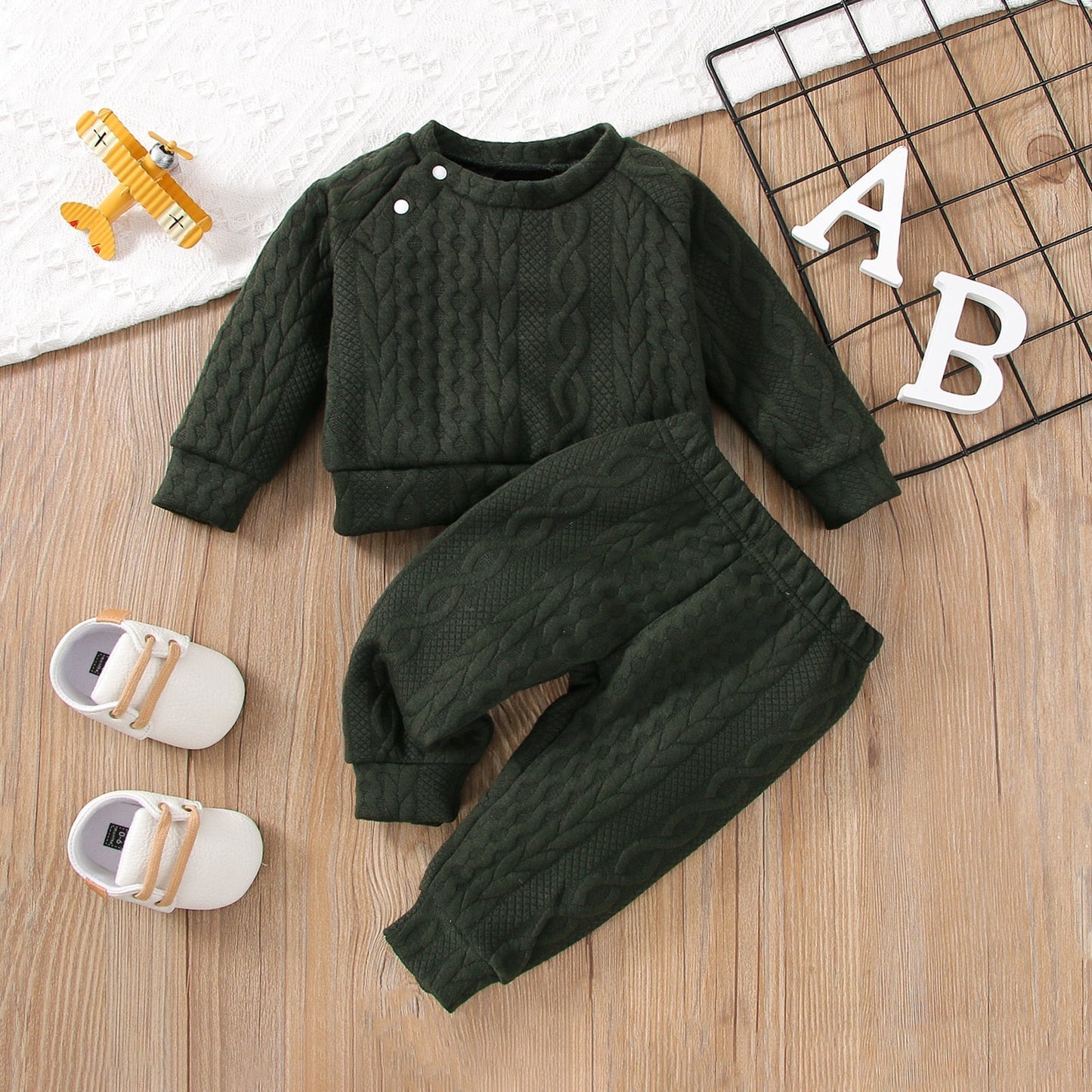 Conjunto (2pcs) Bebê #Toddlers Tam: RN-3 anos #Outono #Inverno - Mãe Compra De Mãe