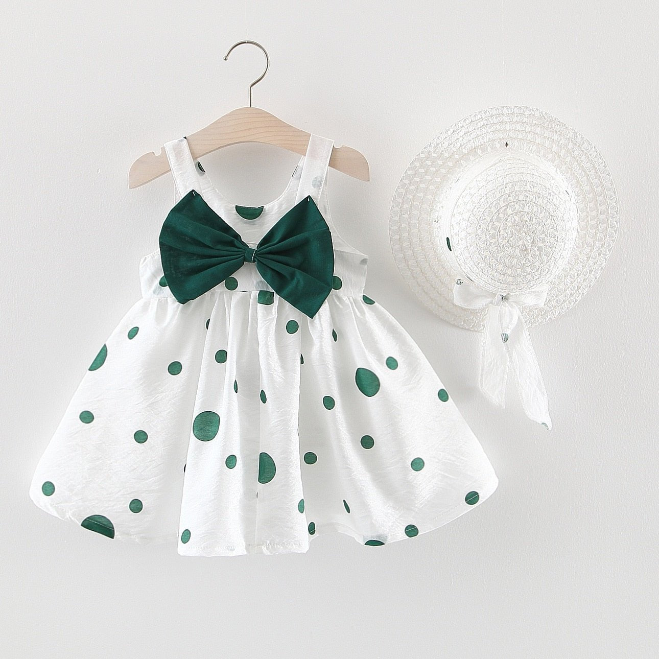 Conjunto de Bebê Verão #RN até 3 anos | Vestido com Chapeuzinho - Mãe Compra De Mãe