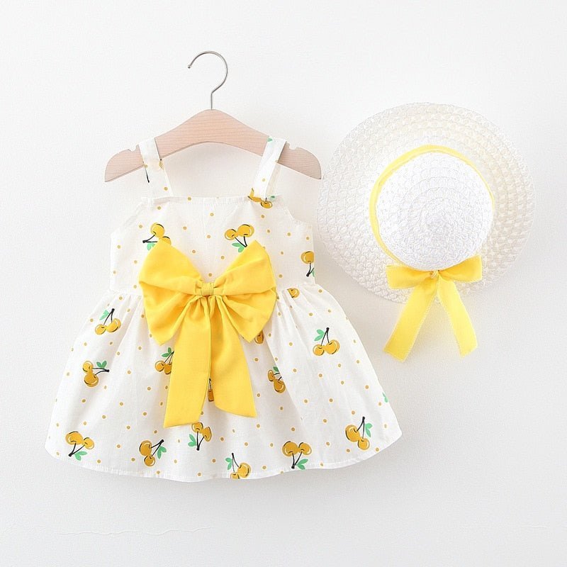 Conjunto de Bebê Verão #RN até 3 anos | Vestido com Chapeuzinho - Mãe Compra De Mãe
