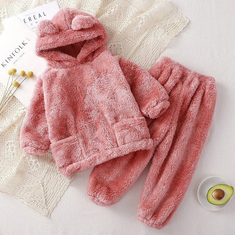 Conjunto de Pijama Infantil #Inverno com Capuz | Tam: 9 meses - 5 anos - Mãe Compra De Mãe