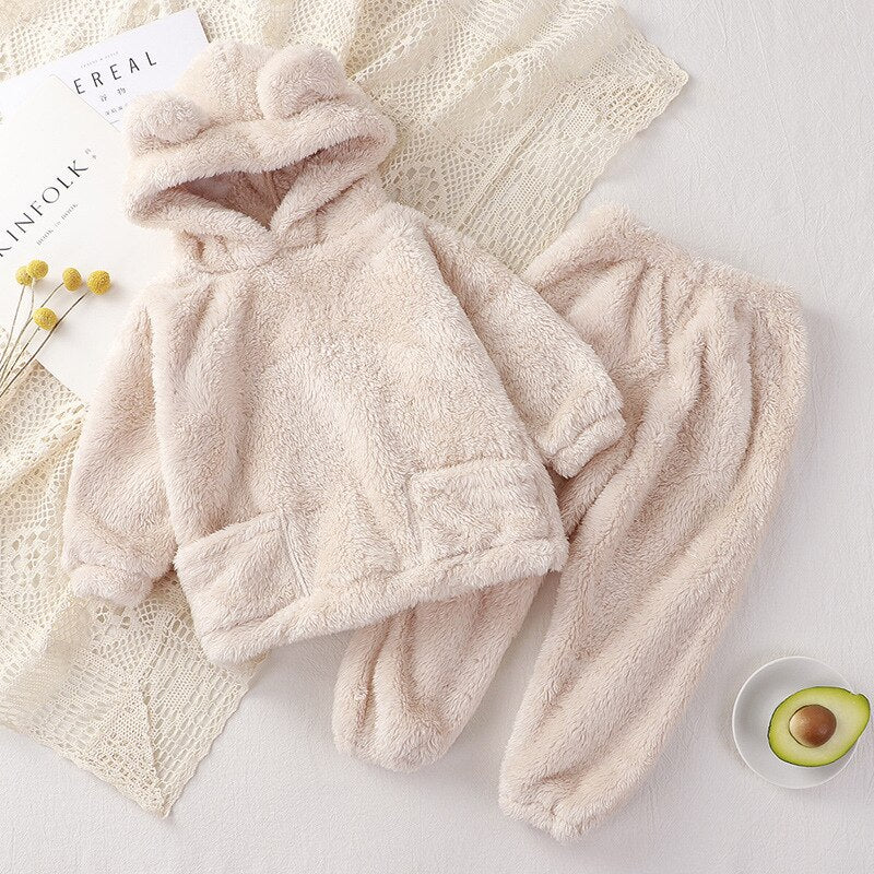 Conjunto de Pijama Infantil #Inverno com Capuz | Tam: 9 meses - 5 anos - Mãe Compra De Mãe