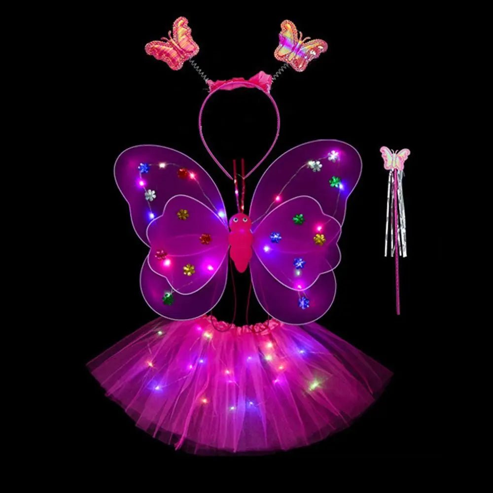 Fantasia Infantil Borboleta Com Luz Led - Mãe Compra De Mãe