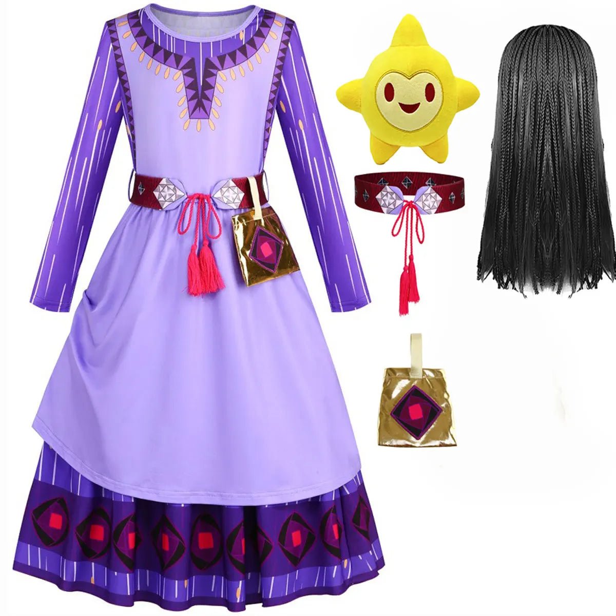Fantasia Princesa Asha de Wish: O Poder dos Desejos - Tam 2 a 12 Anos - Mãe Compra De Mãe