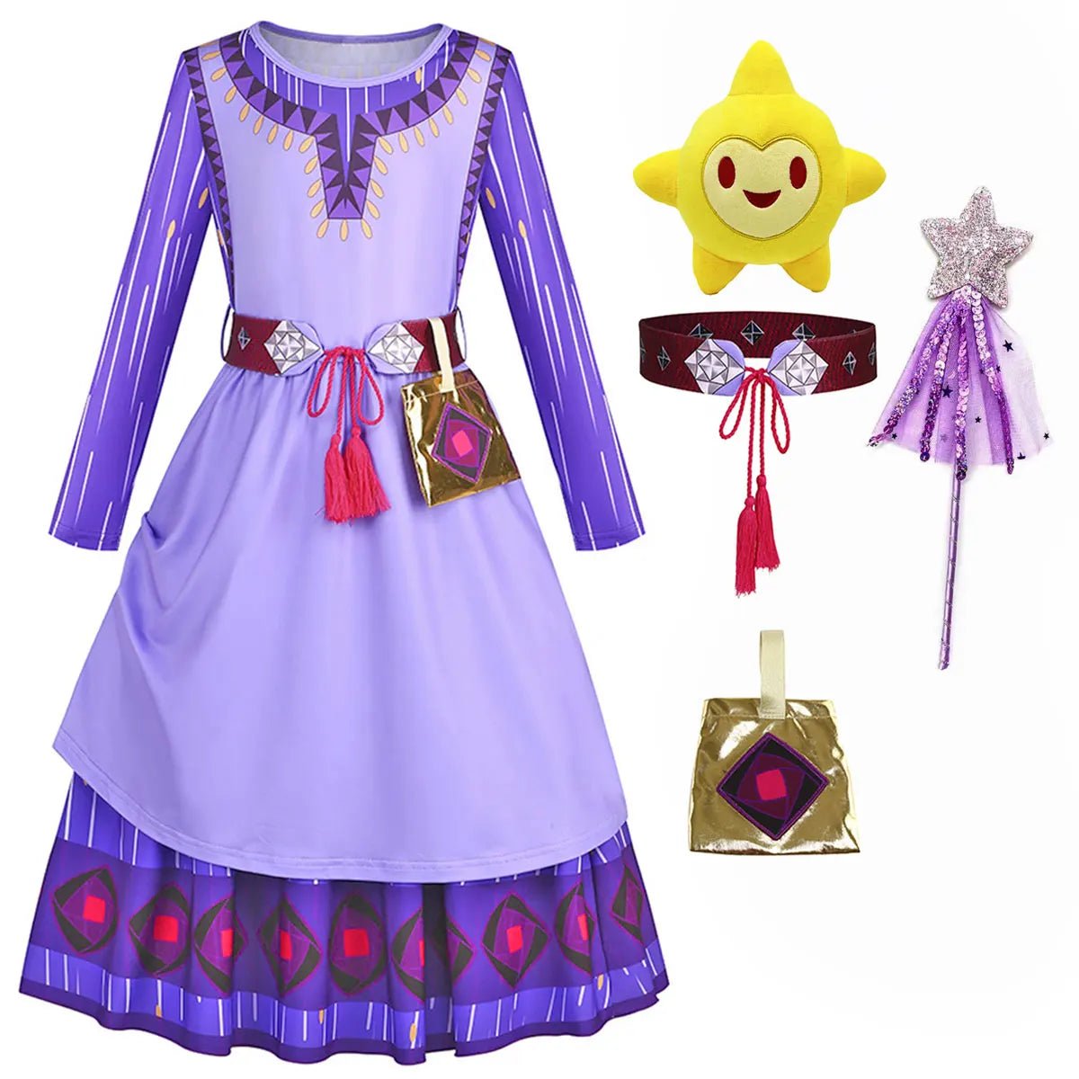 Fantasia Princesa Asha de Wish: O Poder dos Desejos - Tam 2 a 12 Anos - Mãe Compra De Mãe