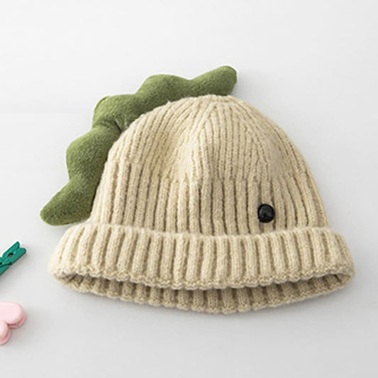 Gorro Infantil (Bebê/Toddlers) Tricot - 3M-3 anos - 3D Dinossauro - Mãe Compra De Mãe