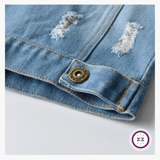 Jaqueta Jeans #casual Infantil (RN-7 anos) - Mãe Compra De Mãe