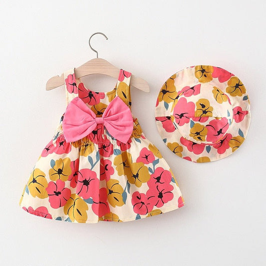 #Look Meninas VESTIDO + CHAPÉU #Primavera #Verão Tam: 6 meses-3 anos - Mãe Compra De Mãe