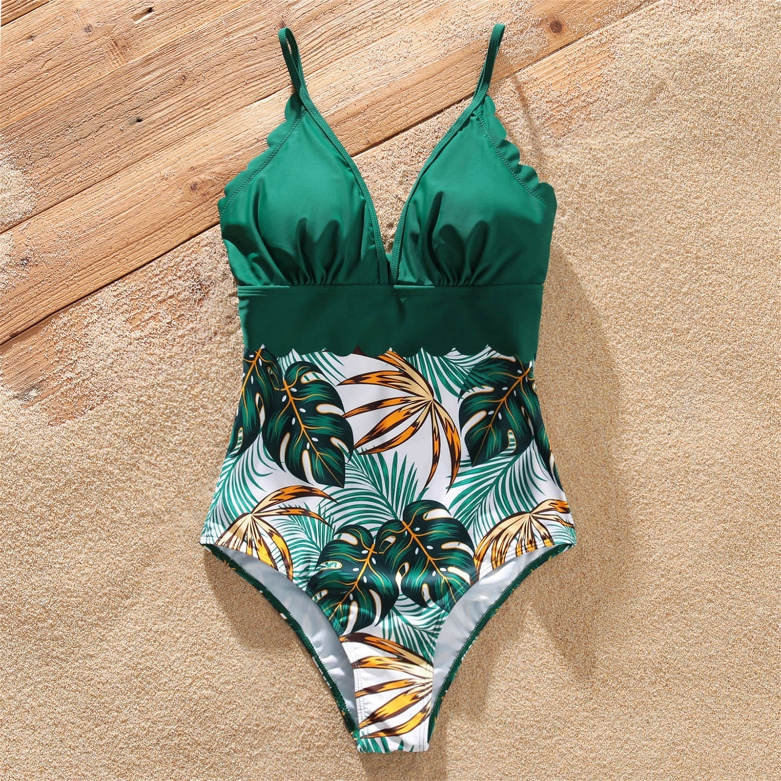 Moda Praia Família Green Bamboo - Mãe Compra De Mãe